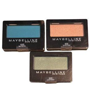 Maybelline Eyeshadow 3 Piece Bundle New Forest Green Teal The Deal Glo Down